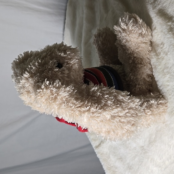 Plush 13 Inch Bunny Rabbit With A Striped Sweater by Mary's Bears - Picture 4 of 5